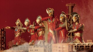 Background paper + simple lighting for shooting the Showa Ultraman Brothers