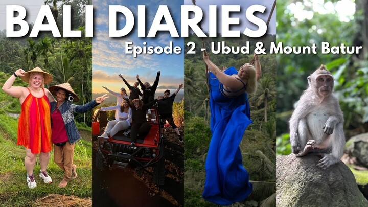 BALI DIARIES ep 2 Ubud & Mount Batur | Monkey Forest, Jeep Sunrise, Quad Biking and many Waterfalls