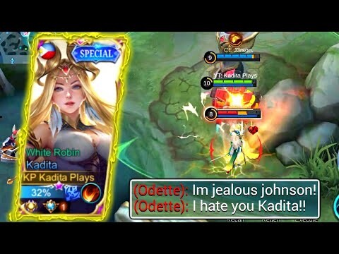 KADITA & JOHNSON TARGET LOCK ODETTE!! AFTER THIS GAME SHE HATES MY KADITA!! | MLBB