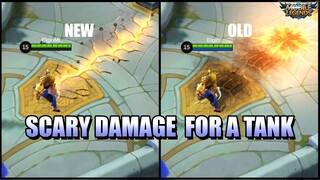 GATOTKACA'S NEW DAMAGE IS SCARY - NO PAIN NO GAIN! - MLBB