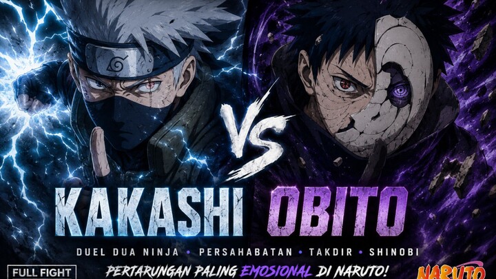 dua sahabat yang dipertemukan kembali sebagai musuh. Kakashi vs Obito☠️