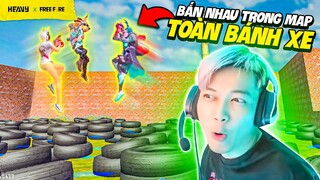 Rối loạn khi vừa bắn vừa nhảy liên tục trong map toàn bánh xe nhảy | HEAVY Free Fire