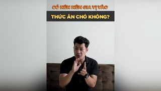 Có nên nêm gia vị vào thức ăn cho chó hay không petnhatrang petonesaigon tuitienpet dcgr