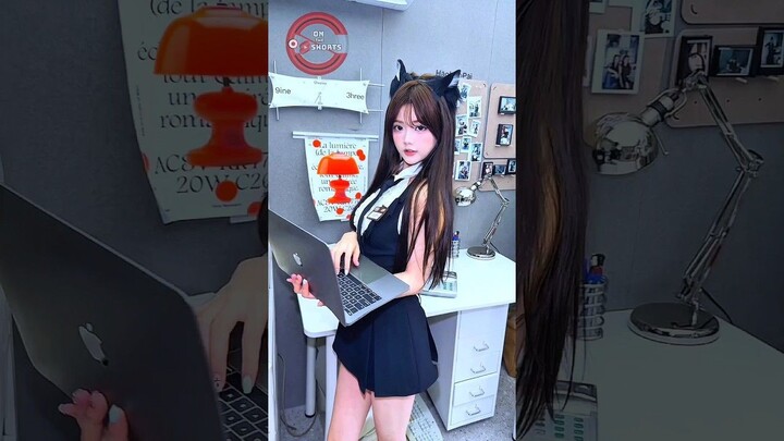 This Cat Girl is a Secretary, Are You Happy Now Transition  Cat Girl Cosplay #sh