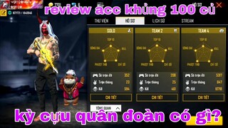 Free Fire| #211 Review acc Khủng 100 Triệu Của Kì Cựu Quân Đoàn Sbtc Tôm Tạ Có Gì?