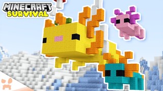 AXOLOTL AIRSHIP & ENCHANTING! | Minecraft Survival (#34)