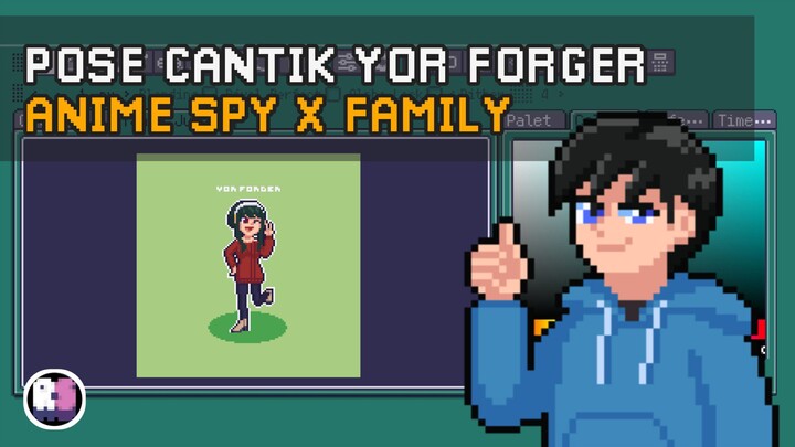 Pose Cantik Yor Forger | Spy X Family | Pixel Art Timelapse