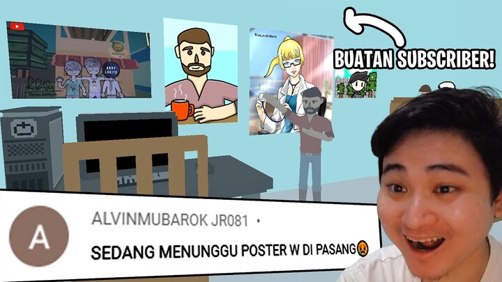 ngereaksi GAMBAR-GAMBAR SUBSCRIBER buat POSTER game STREAMER SIMULATOR GW!