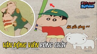 Chơi bóng chày với bố & Mẹ Nene thật tốt bụng & Ông nội ở đây | Shin Cậu Bé Bút Chì | Xóm Anime