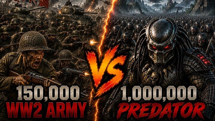 150,000 WW2 Army vs 1,000,000 Predator