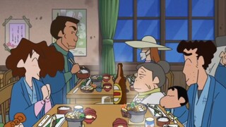 [Crayon Shin-chan] It's so happy to eat hot and delicious hot pot after soaking in the hot springs o