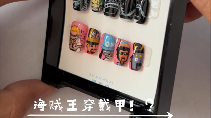 Creating a pink anime-style wearable nail art piece for men