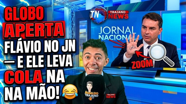 “GLOBO APERTA FLÁVIO NO JN — E ELE LEVA COLA NA MÃO! ”