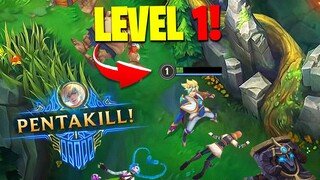 LEVEL 1 PENTAKILL - WILD RIFT BEST MOMENTS & OUTPLAYS | LOL WILD RIFT FUNNY Moments #73