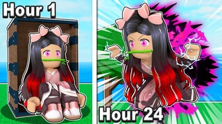 I SPENT A DAY AS NEZUKO! Roblox Blox Fruits