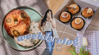 days in my life 🥯 eating hand-rolled bagels, unboxing new clothes and finally got my first dose!