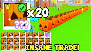 I Got Full Team Of Huge Pumpkin Cats! Insane Trade! - Pet Simulator X Roblox
