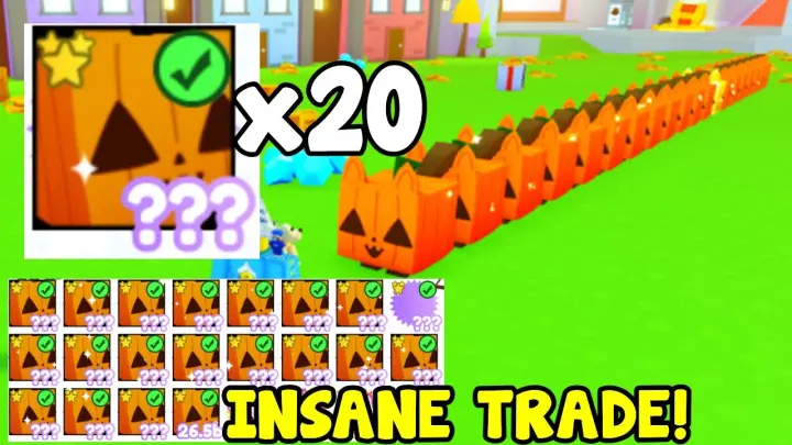 I Got Full Team Of Huge Pumpkin Cats! Insane Trade! - Pet Simulator X Roblox