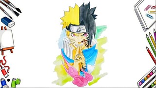 Menggambar NARUTO Dan SASUKE