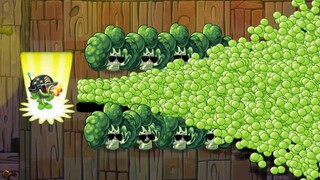 PvZ 2挑战 - 50个植物级别1使用强化 对抗Zomboni僵尸 150,000 HP