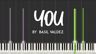 You by Basil Valdez synthesia piano tutorial + sheet music