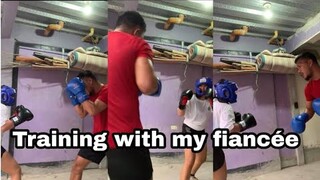 Eumir Marcial's training with his fiancée/ trainer/ sparring partner