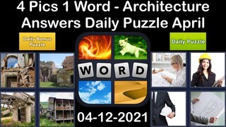 4 Pics 1 Word - Architecture - 12 April 2021 - Answer Daily Puzzle + Daily Bonus Puzzle