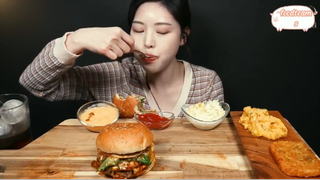 Bánh kẹp thịt xông khói phô mai, bánh kẹp tôm, phô mai chiên 4 #amthuc
