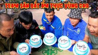 Sư Phụ Thử Thách Team Ăn Hết 5 Bánh Kem Săn Bắt Ẩm Thực Vùng Cao Trong 5 Phút|Phương QN