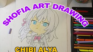 menggambar chibi alya