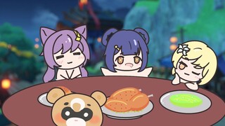 [ Genshin Impact ] It's not you who ate the golden shrimp balls, ko no crispy rice!