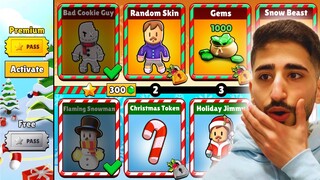 DER letzte Stumble Guys Pass im JAHR 2023😭 Dezember Pass mit Neuen Skins/Emotes⛄