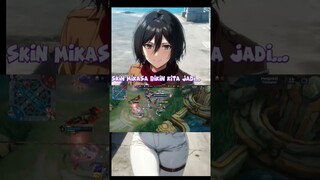 Skin Mikasa Membuat Kita Jadi gimana Gitu😆 #mobilelegends #mainfanny #mlbb #mikasa #aot