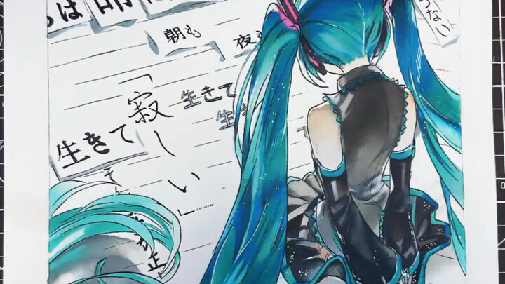 【Gambar tangan dengan spidol】 Hatsune Miku