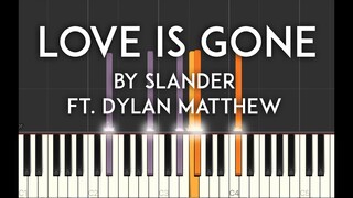 Love is Gone by Slander feat. Dylan Matthew synthesia piano tutorial with free sheet music