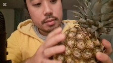 ASMR EATING SOUNDS - SWEET & JUICY PINEAPPLE