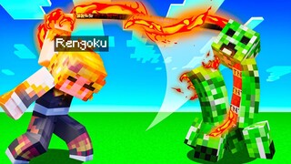 I Became RENGOKU from DEMON SLAYER MOVIE in Minecraft Demon Slayer!