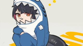 艾莲:鲨鱼来喽！！画师《心脏弱真君》