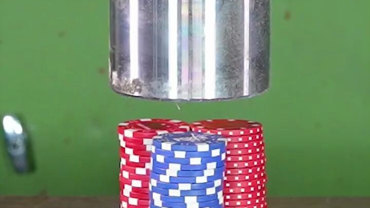 【Máy ép thủy lực ép mọi thứ】Chips poker