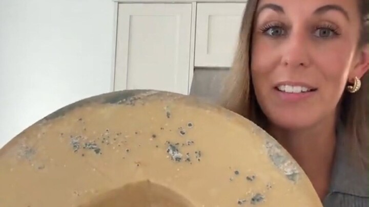 A woman had been eating the same wheel of cheese for several months when it grew mold. Instead of to
