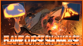 🔥FLAME CURSE SHOWCASE🔥 IN ROJUTSU BLOX (ROBLOX)