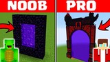 Minecraft NOOB vs PRO: BIGGEST NETHER PORTAL by Mikey Maizen and JJ