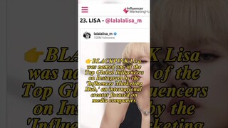 Lisa ranks the HIGHEST among Asian acts ✨ #lisa #lisamanoban #blackpink