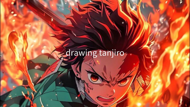 tutorial drawing tanjiro