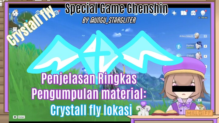 Rekomendasi Lokasi Farming Crystall fly di genshin impact