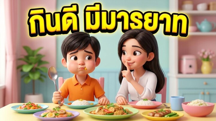 "กินข้าวคำโต พูดไปเคี้ยวไป ระวังติดคอนะน้องกันต์!" 🍽️⚠️