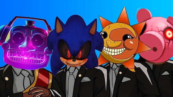 Dj Music Man & Sundrop & Sonic Exe real Live Peppa Pig - Coffin Dance Meme ( Cover )