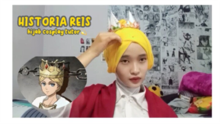 Historia Reiss [Attack on Titan] Hijab Cosplay Tutorial | Low budget parah si wkwk💛😗