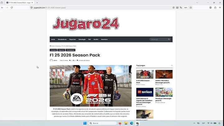 F1 25 2026 Season Pack | Descargar para PC