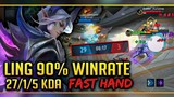 Nerfed Ling 90% Winrate Gameplay 27Kills in 9 Min